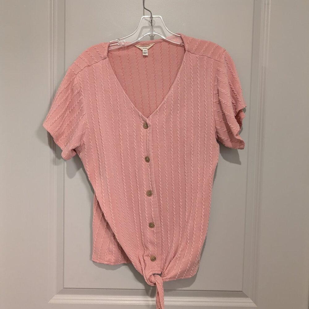 Weatherproof Vintage Women's Tie Front Top